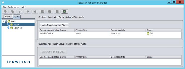 Other Administrative Tasks Site Switchover When Ipswitch Failover is deployed for Disaster Recovery in a pair, Ipswitch Failover can be configured to perform a managed switchover at the site level.