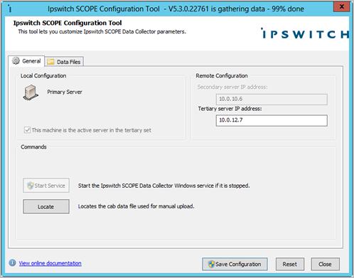Administrator's Guide Procedure To use the SCOPE Configuration Tool, select Start > All Programs > Ipswitch > SCOPE > SCOPE Configuration Tool. The SCOPE Configuration Tool opens in a new window.