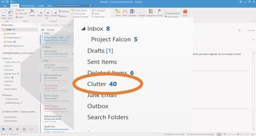 Clutter and Focused Inbox Outlook s new Clutter feature helps you get through your Office 365 email faster.