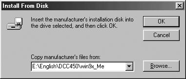 Operation with Windows 95/98/Me