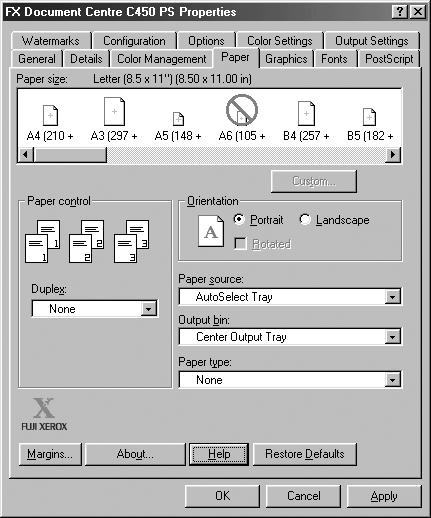 Operation with Windows 95/98/Me Image Rotation (180deg) - Set the check box to rotate the prints by 180. Default is [Off]. How to Use Help The following describes how to use Help. 1. Click and a?