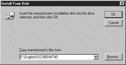 manufacturer s files from: box and click [OK]. In this guide, we have used E: as the CD-ROM drive.