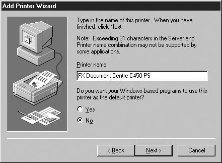 Operation with Windows NT 4.0 10.
