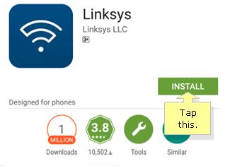 Once finished, tap or look for the Linksys app icon on your device s navigation menu to utilize it.