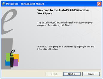 Part J: Install the Workspace Application Software on Your Computer The WorkSpace Application software is bundled