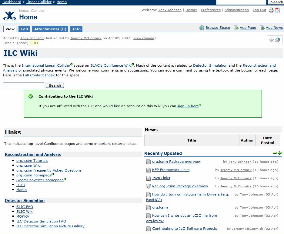 Developers Guide Datasets Documentation Confluence Wiki More tutorials More documentation