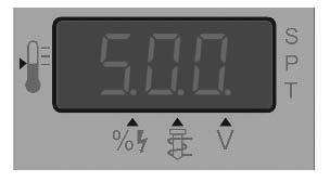 percentage power is engaged When decimal is lit, output power is on When decimal is lit, voltage is displayed