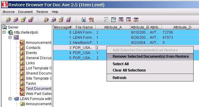 Search... Allows you to bring up the search window to search for the documents under the current selected level.