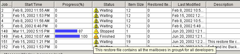 Once a restore file has run, the restored documents covered in the restore file will be automatically added to the individual folders.