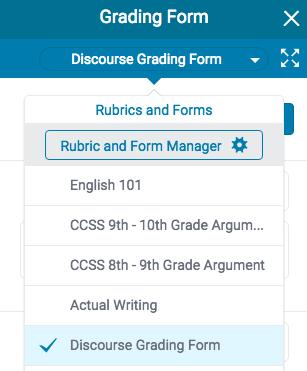 2b. If the grading form is not attached to the assignment, select the grading form title. A pop-up box will appear asking you to confirm the new attachment. Click Confirm to proceed. 3. 3a.