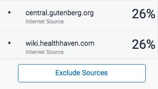 2. Click the Exclude Sources button at the