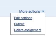 You will be directed to the update assignment page.