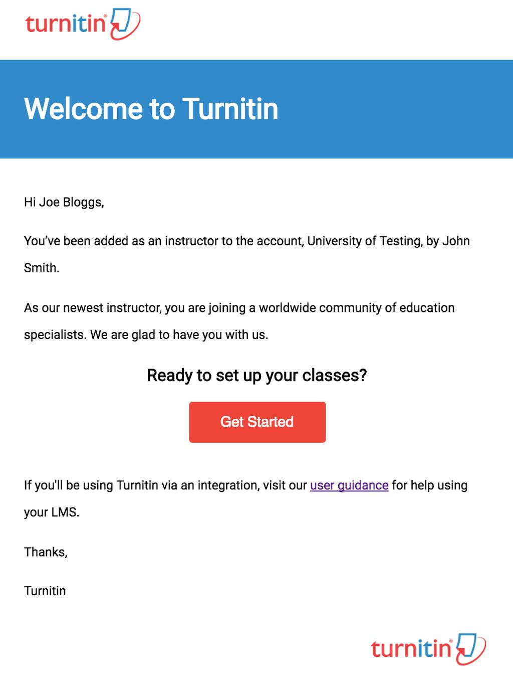 2. You will be directed to a quick 4-step introduction to Turnitin, with useful guidance to familiarize you with class and assignment creation, as well as adding your