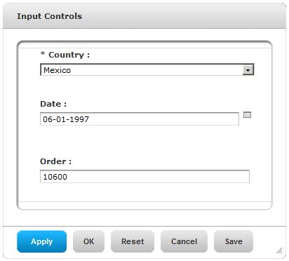 Chapter 5 Adding Reports Directly to the Repository Figure 5-34 Input Control Prompts in English and French 5.6.
