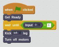 In the example above he ll walk back from the edge and turn around before walking more Responding to a button
