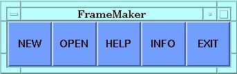 2 Figure 1: The FrameMaker Main Window. main document type. When you point and double click on a template file, a copy of the file will be opened on your screen.