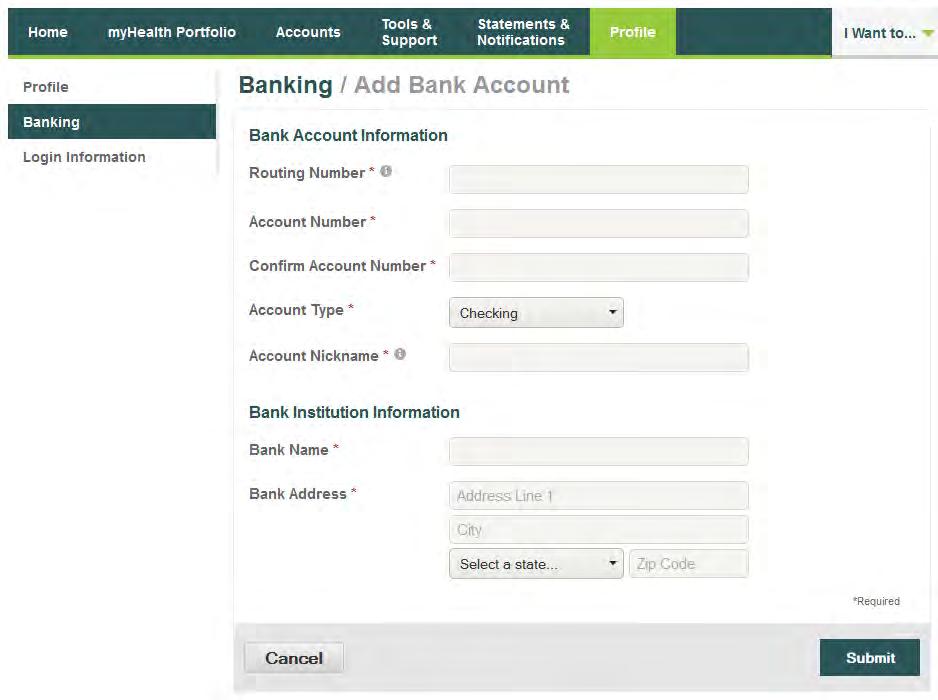 Order Checks (optional fees may apply) From the Profile screen and Banking/Cards tab click on Order Checks. Complete the check order and click on the Order Checks button at the bottom of the page.