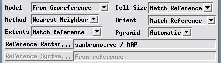 You can use the Match Reference option on the Extents menu to trim the output image to the exact extents of the reference raster.