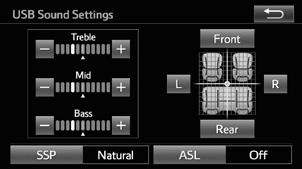 1. 1. SETUP OPERATION BALANCE A good balance of the left and right stereo channels and of the front and rear sound levels is also important.