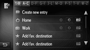 1. 1. BASIC INFORMATION BEFORE OPERATION Favorite destinations screen Enter address screen This screen can be displayed by selecting on the Navigation screen. No.