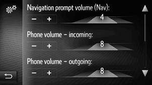1. 1. SETUP OPERATION VOLUME SETTINGS Volume is shown numerically for each of the different functions. 1 Display the Setup screen then select General. ( P.89) 2 Select Volume settings.