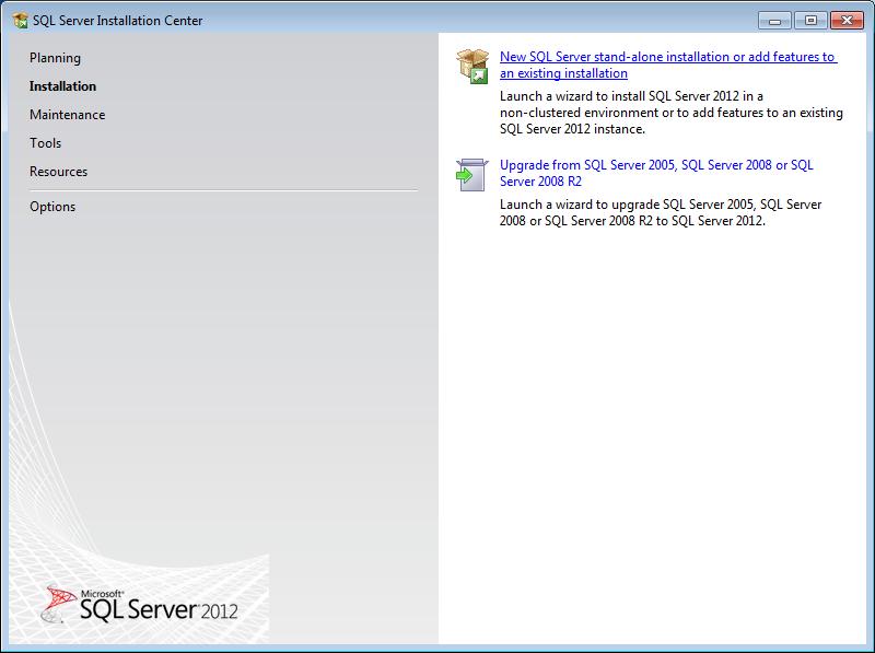 7 b. Run the SQL Installer and when the installer starts, select New SQL Server. c.