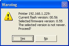 4 Select the updated firmware file for the printer, and then click the Open button.