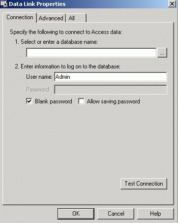 Unified Data Browser User s Manual 3. In the Connection Name field, type a name for the new connection. 4.