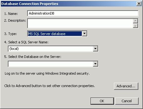 Unified Data Browser User s Manual Database Connection Properties: Microsoft Excel Connection Microsoft SQL Server Connection In the Microsoft SQL Server connection properties, select a SQL Server