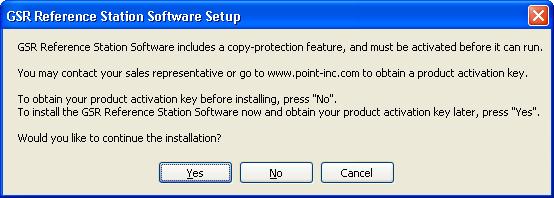 Preliminary For Internal Use Only Installing the Software Chapter 2 3. Click <Install GSR Reference Station Software>. 4.