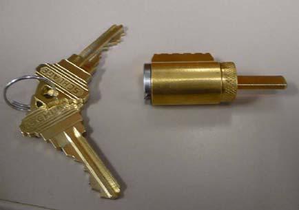 ILS Lock Operation User Guide Appendix B: Install Mechanical Key Override in ILS Locks Components Keys and Key Cylinder Parts package