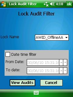 3: Mobile Configurator Audits > View Lock Audit Filter.