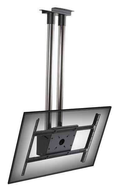 CEILING MOUNT SYSTEM A versatile solution f mounting single multiple flat panel displays from a ceiling, with a choice of 2 ceiling fixings, heavy duty flat plate I-beam connect.