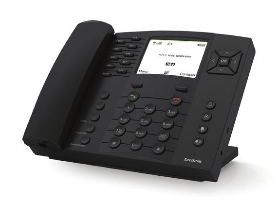 Tecdesk 3300 Tecdesk 4000 Desktop phone operating via GSM or WCDMA network Professional design suitable for use both in the home and the workplace Easy installation, no telephone cable connection