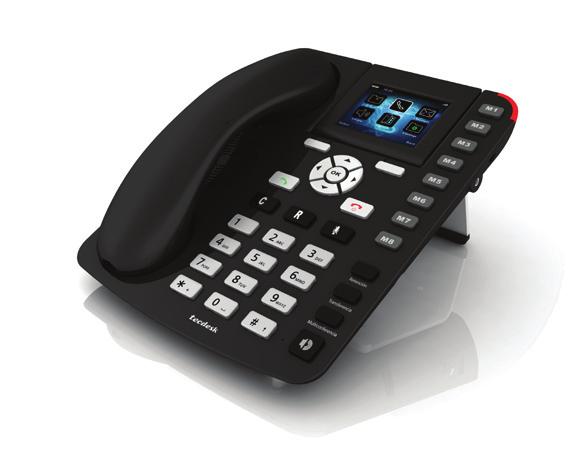 Tecdesk Home 1000 Tecdesk 3500 Desktop phone operating via GSM or WCDMA network Simple and contemporary design for both home and the workplace Easy