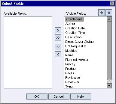 Lesson 7 Analyzing the Testing Process 7 Specify the fields and the order in which they are displayed. Under Fields, select Custom Fields (layout) and click the Select Fields button.