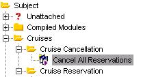 The new test is added to the test plan tree under the Cruise Cancellation subject folder. 5 Add a test description.