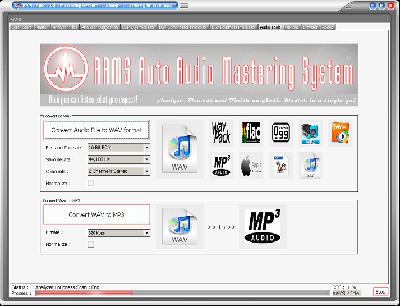 AAMS Tools Tab Audio file conventions and multiple dithering in 64bit calculations. Mostly understand AAMS will work best with WAV 32 or 16 Bit Stereo 44.1 KHz Files. You can import MP3 and WAV files.