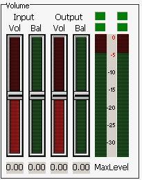 The Volume Faders and Level Meters When the DSP-Compressor is playing the volume faders are automatically lowered when an overload is present on the master-out.