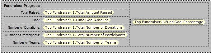 36 C HAPTER 1 Fundraiser Reports Using the Report (Fundraiser) part, you can create summary or custom reports for your website about the progress of multiple Fundraiser parts.