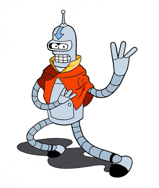 Bender Aastal 2996 valmistatakse Mehhikos, Tijuanas, Fábrica Robótica De La Madre s (Ema Robotivabrikus) robot Bender.