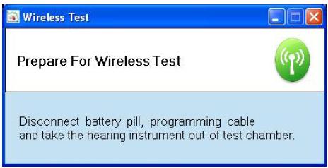 Wireless Test / Connection Test Wireless test using Airlink / Airlink 2: The RF (Radio Frequency) signal test is performed during hybrid test.