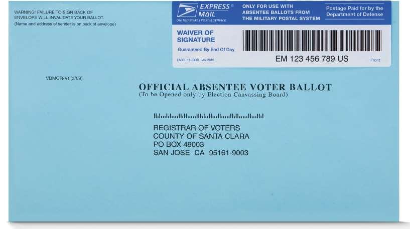 APO/FPO New Ballot Procedures Express Mail Label 11-DOD Joint effort by USPS and Military Postal Service Agency in response to
