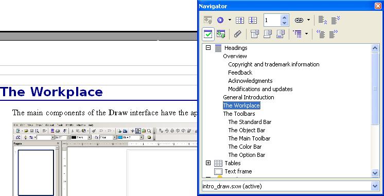 Using the Navigator Content View icon Figure 18.