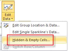 Hiding Data without Hiding Sparklines When you hide the columns (or rows)