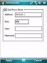 Using NetExtender Proxy Settings - Provides the ability to manually specify a proxy server.