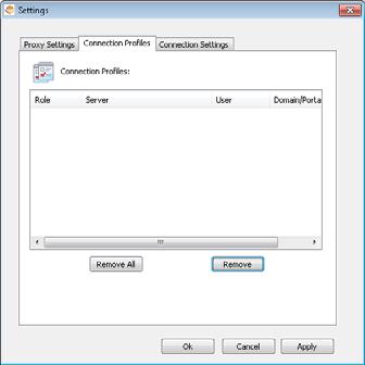 Using Virtual Assist Connection Profiles - Displays all of the Virtual Assist connection profiles that have been used on this computer. To remove a profile, select it and click the Remove button.