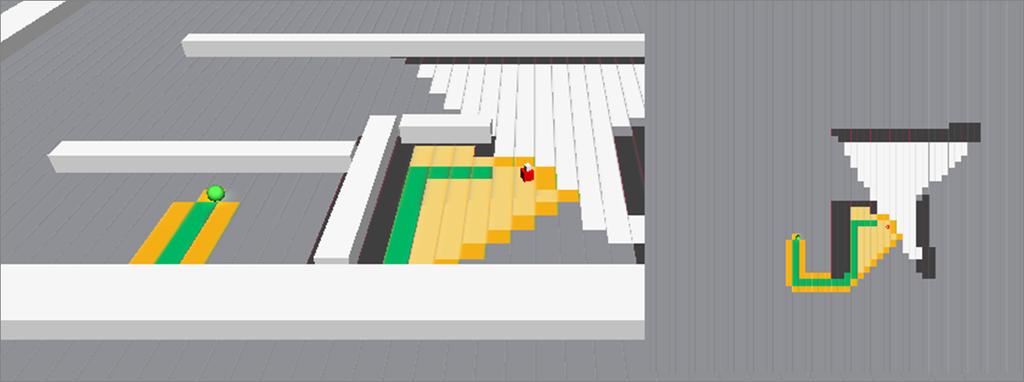 office environment. The initial tests focused on the NPC s ability to navigate around randomly placed obstacles as shown in Fig. 14.