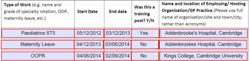 9 2.8 Date of previous revalidation Description: This field only applies if you have been revalidated in the past.