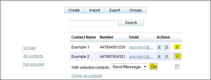 3.2 To send a message from your Contact(s) Click Choose to open your Contacts list 1.